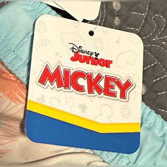 Disney Toddler Boys Surfer Mickey Mouse Aqua/Orange Swim Trunks NWT Size 2T - Picture 3 of 5